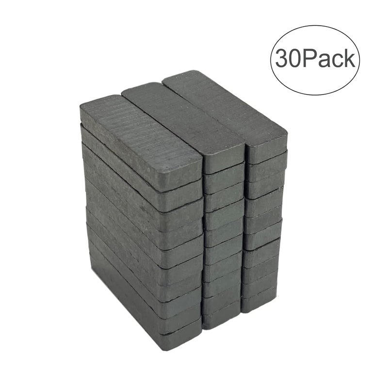AOAUTO Ceramic Magnets 1 3/5" x 1/2" x 1/5" Rectangular Magnets Heavy Duty Blocks Grade 8 Ceramic Rectangular Bar Magnet for Crafts,DIY, Science and Hobbies(30 Pack) - Image 2